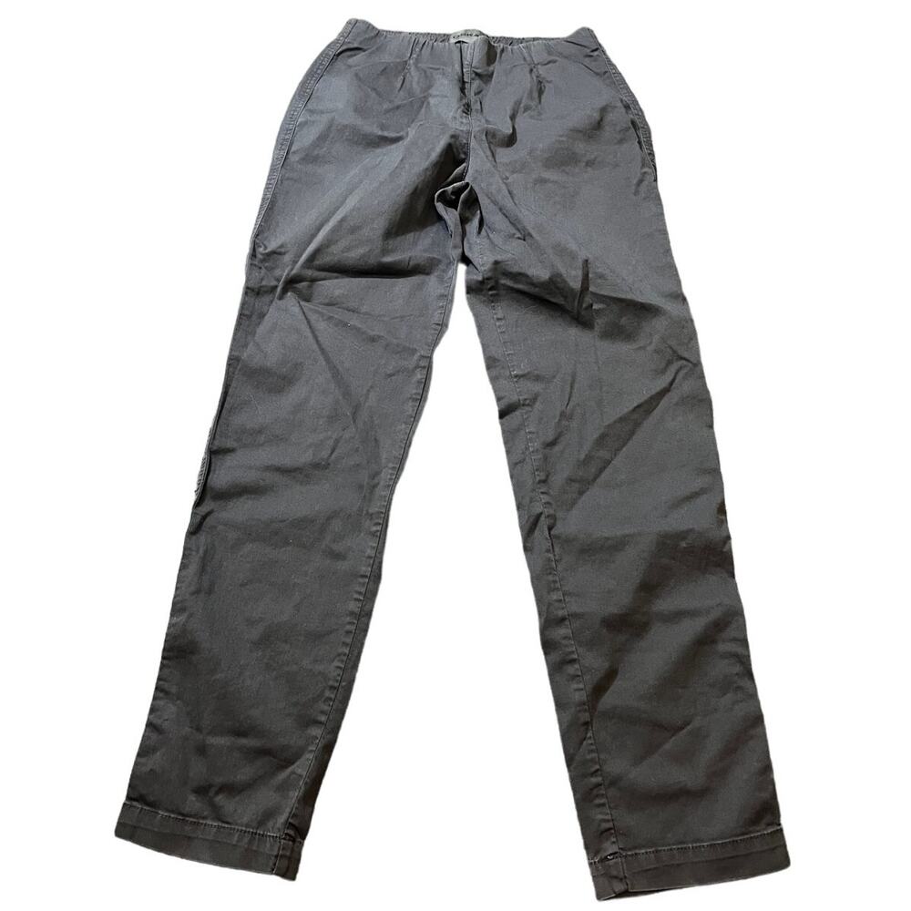 Oska Straight‎ Leg Pull On Dress Pants Sz 1 US 6/8  Black Minimalist Lagenlook